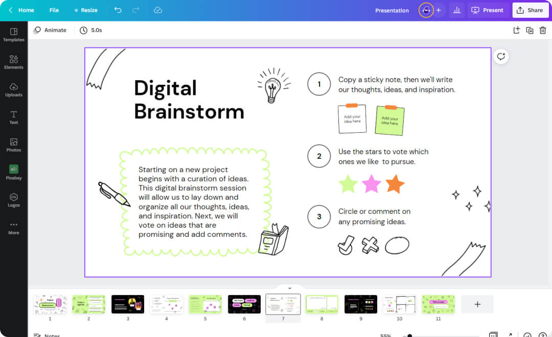 Original Canva design example
